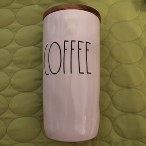 Rae Dunn Coffee canister with wood lid